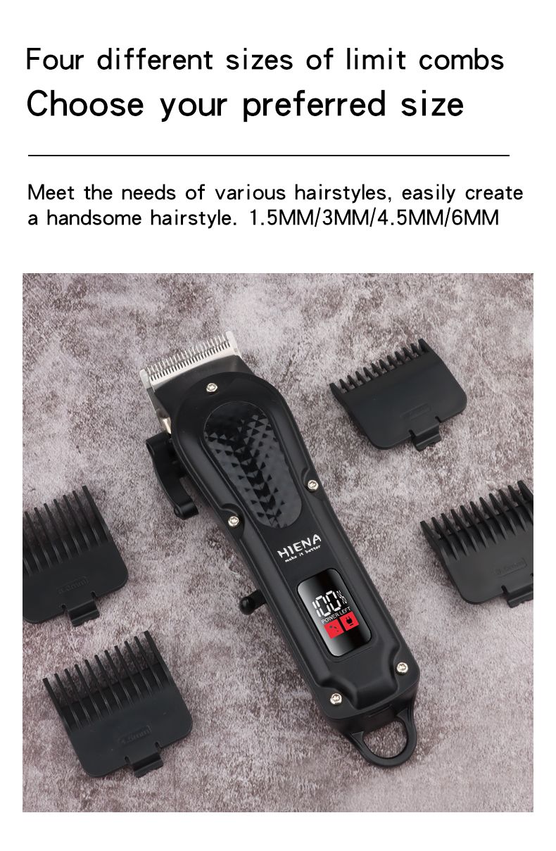 HIENA professionell klippmaskin för barberare HYN-212 elektrisk hårtrimmer, klippmaskin för män, rakapparat_voghion.com
