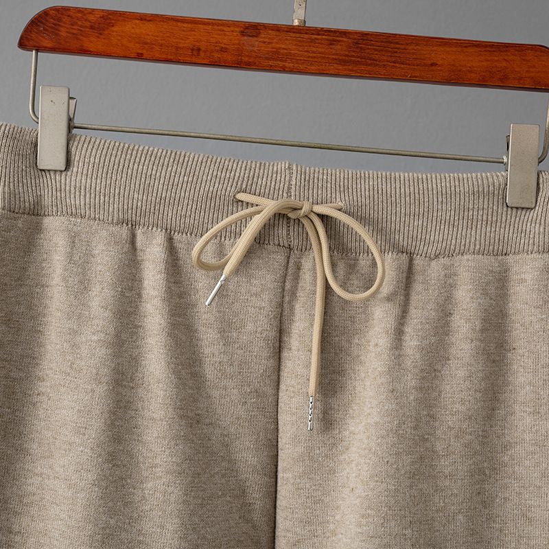 Women's Casual Knit Polo Sweater & Relaxed Straight Pants Set - Striped Textured Pullover With Comfort Fit Trousers For Office & Weekend_voghion.com
