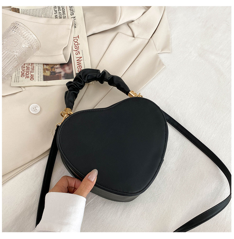 Borse a tracolla firmate a forma di cuore a forma di cuore di amore alla moda Borse a tracolla firmate per donna Borsa con manico superiore in pelle PU solida_voghion.com