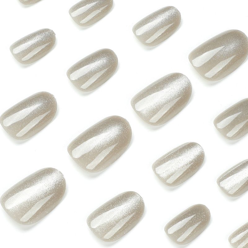 Indossare occhi di gatto in legno blu freddo, toppe indossabili per nail art e indossare una pressa sulle unghie_voghion.com