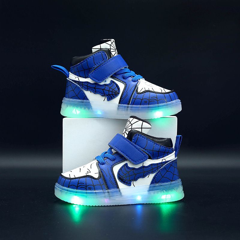 Chaussures de sport pour garçons et filles, nouvelle collection printemps-automne 2025, chaussures en cuir à LED pour enfants de 1 à 6 ans, chaussures de sport décontractées_voghion.com