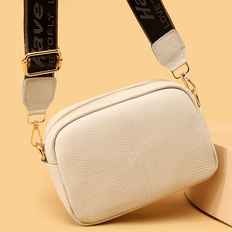 Sac à main en cuir véritable pour femmes, classique, mode, sac à bandoulière à larges bretelles, tendance Simple, fourre-tout en cuir de vache, 2023_voghion.com