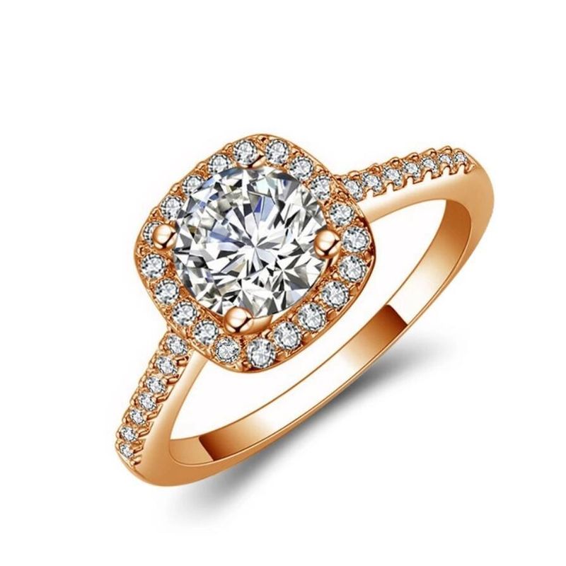 Klassischer High-End-Prinzessin-Quadrat-Taschen-Moissanite-Hochzeits-Verlobungsring für Frauen Valentinstag-Geschenkring_voghion.com