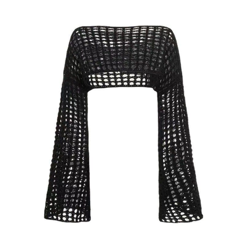 Women's Clothing Spring And Summer Hollow Knitted Cardigan_voghion.com