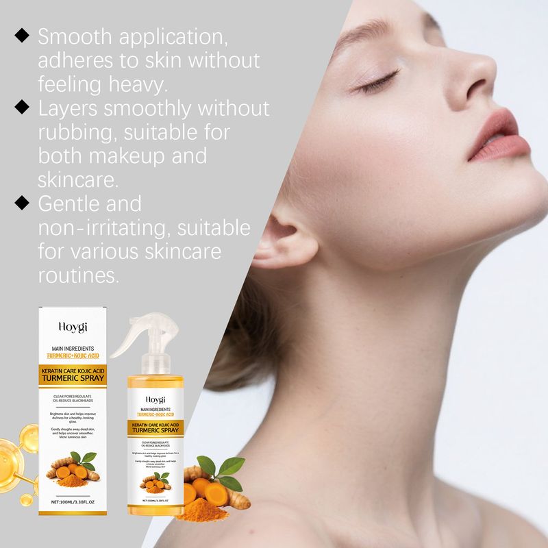 Spray portatile per la cura della pelle HOYGI Kojic Acid Curcuma e detergente delicato per il viso_voghion.com
