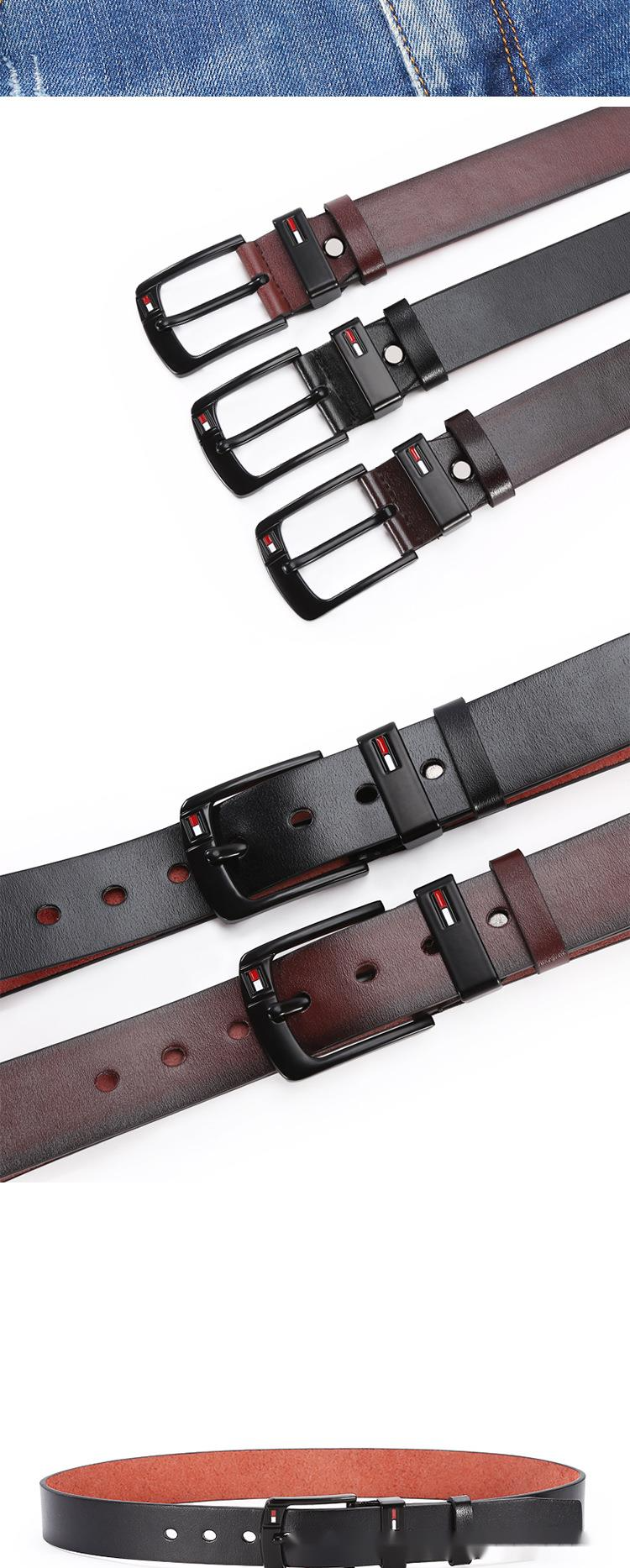 Nuova cintura con fibbia ad ago con goccia di olio in lega da uomo europea e americana per uomini di mezza età e giovani, versatile cintura per pantaloni in pelle di mucca da uomo_voghion.com