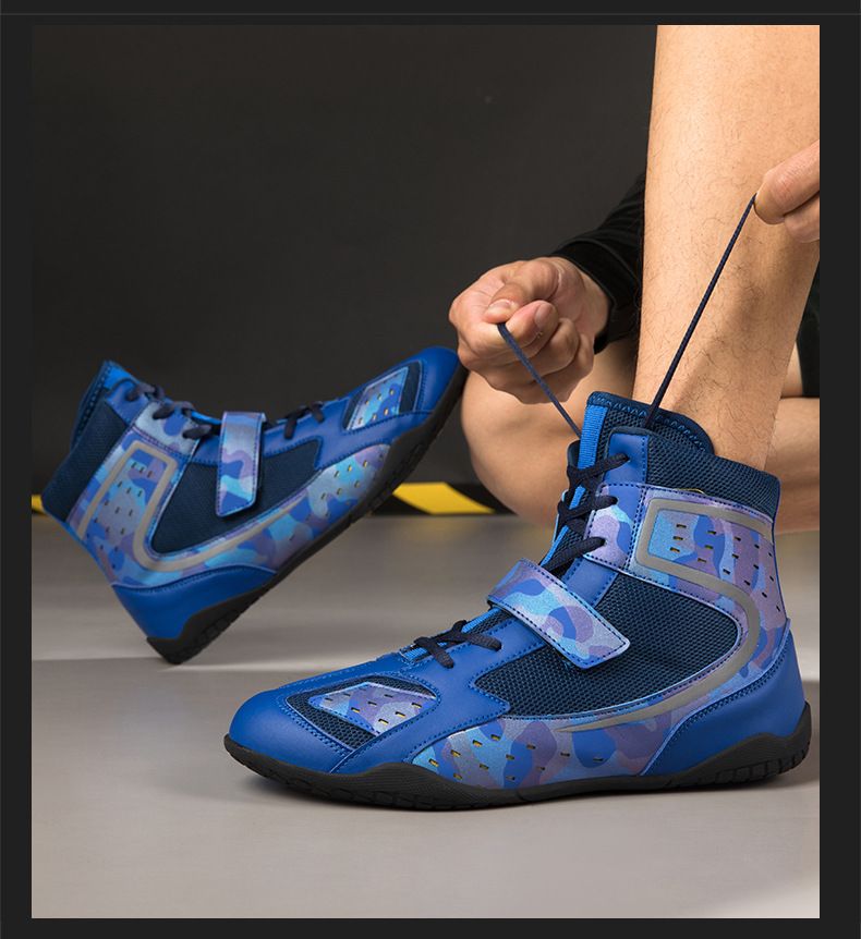 Chaussures unisexes pour couple, chaussures de boxe, chaussures de lutte, antidérapantes, légères, pour entraînement Sanda, chaussures de combat, compétition professionnelle_voghion.com