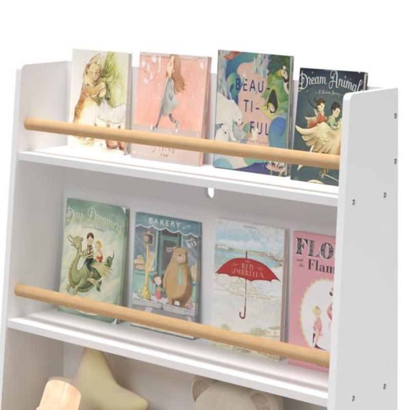 Organizer Cabinet Book Book Rack Bookshelf Storage Magazine Organizer And Toy White_voghion.com