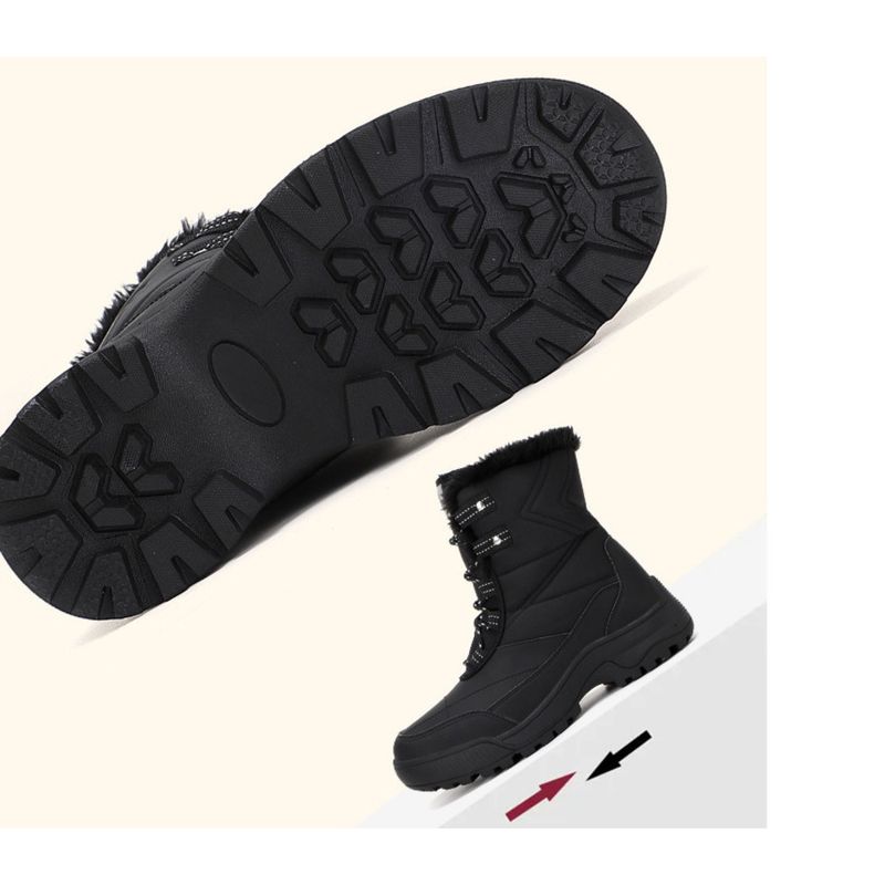 2025 New Snow Boots Warm Cotton-Lined Boots Durable Windproof High-Top Lace-Up Women's Boots_voghion.com