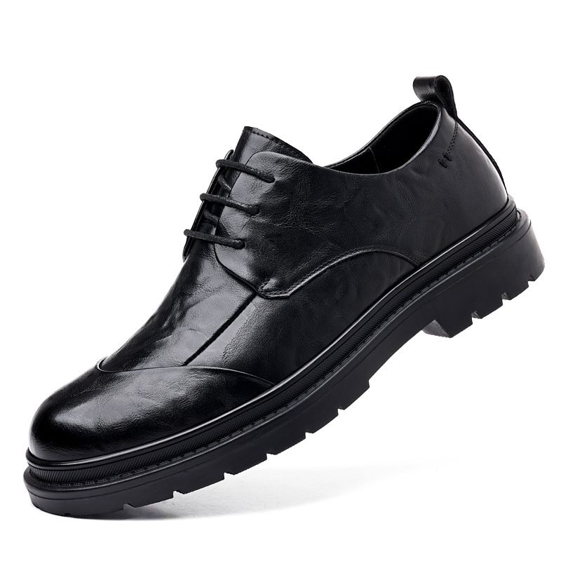 Adatto a tutte le stagioni, in pelle lavata a mano, per uomo, formale, autunnale, stile britannico, casual, da sposo, da sposa._voghion.com