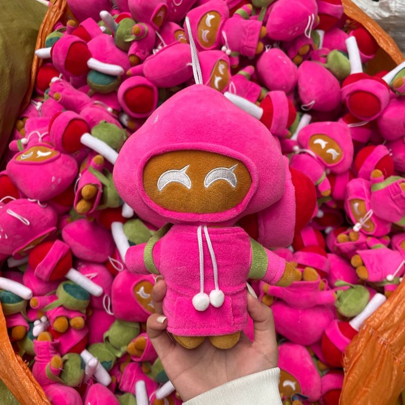 Pelúcia Shadow Milk Cookie - Boneca colecionável macia e fofinha do Cookie Kingdom, presente perfeito para crianças e fãs (vários personagens disponíveis)_voghion.com