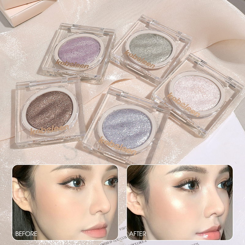 Evidenziatore impermeabile in polvere Shimmer Contour Blush in polvere Contour Shading Glitter Illuminatore per contorno donna M_voghion.com