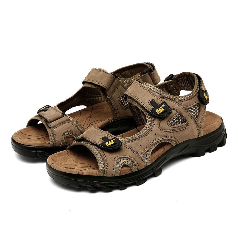 Große Größe C Karte AT Spezielle Haushaltsoberschicht Rindsleder Sommer Wandersandalen Offene Zehen Strandschuhe Für Männer_voghion.com
