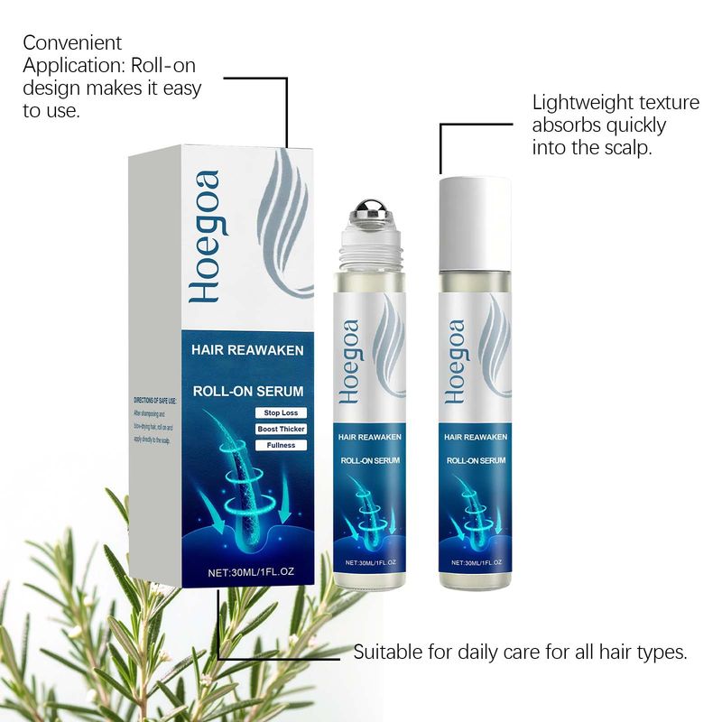 Hoegoa Roll-On Refreshing Moisturizing Hydrating Nourishing Scalp Smooth Glossy Massage Hair Care Essence_voghion.com