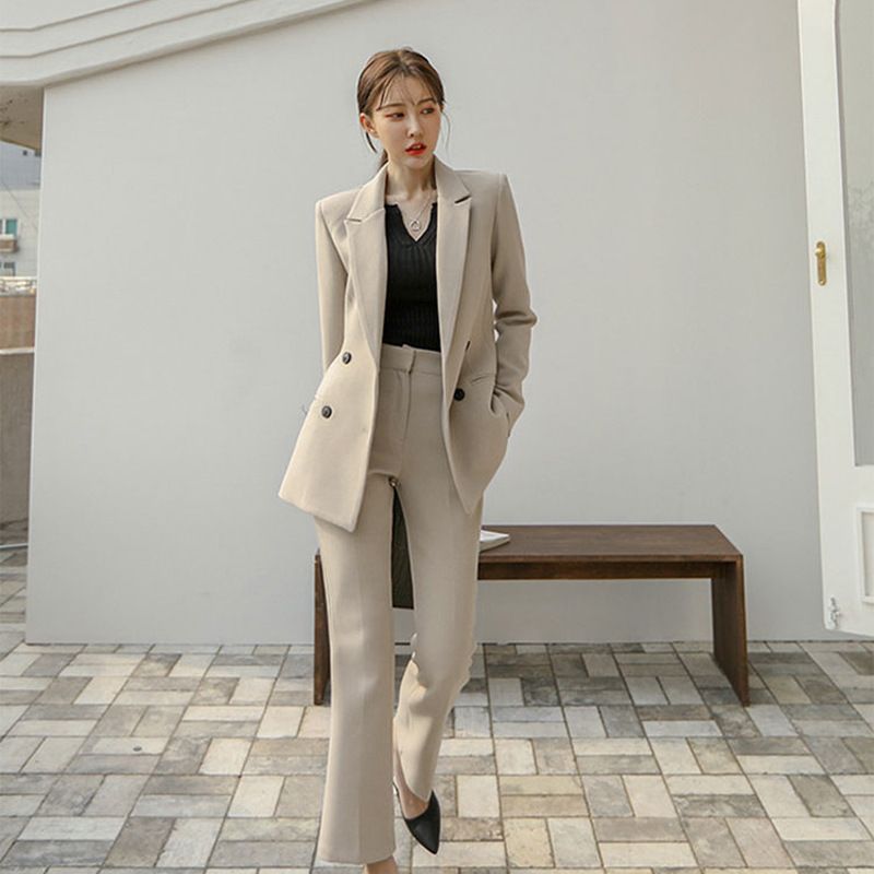 2025 Spring And Autumn New Trendy Women's Suit Elegant Korean Style Professional OL Intview Formal Waist-Cinching_voghion.com