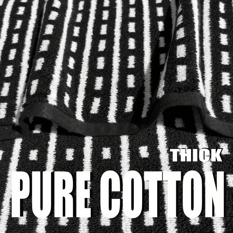 Pure Cotton Thickened Soft Water Absorbent Double Sided Terry Yarn Dyed Jacquard Bathing Swimming Beach Towel_voghion.com