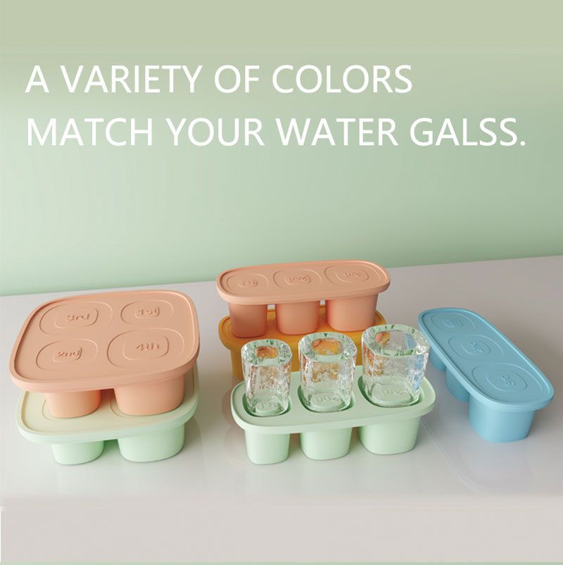 Ice Tray Mold 4 Grid Silicone Easy To Release Water Cup Ice Mold Ice Tray_voghion.com