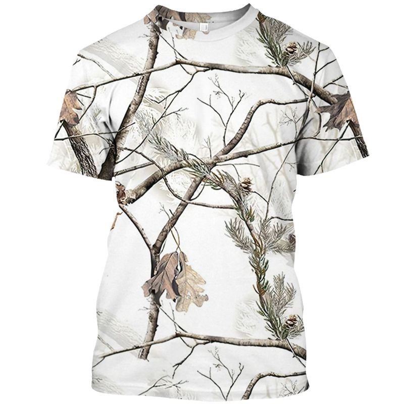 Outdoor Camouflage Jungle Camo Sommer Herren T-Shirt Lustiges O-Ausschnitt Schnelltrocknend Lose Jagd Tough Guy Persönlichkeit Kurzarm Top_voghion.com