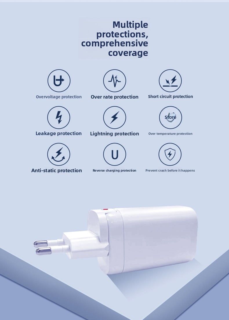 Neu USB + 2PD Typ-c Mobile Ladegerät Multi Port Amerikanischen Und Europäischen Reise Lade_voghion.com