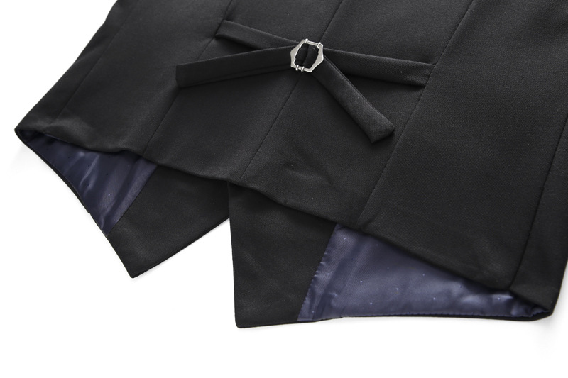 men's suit suit double-breasted solid color large size suit three-piece suit slim groom wedding dress_voghion.com