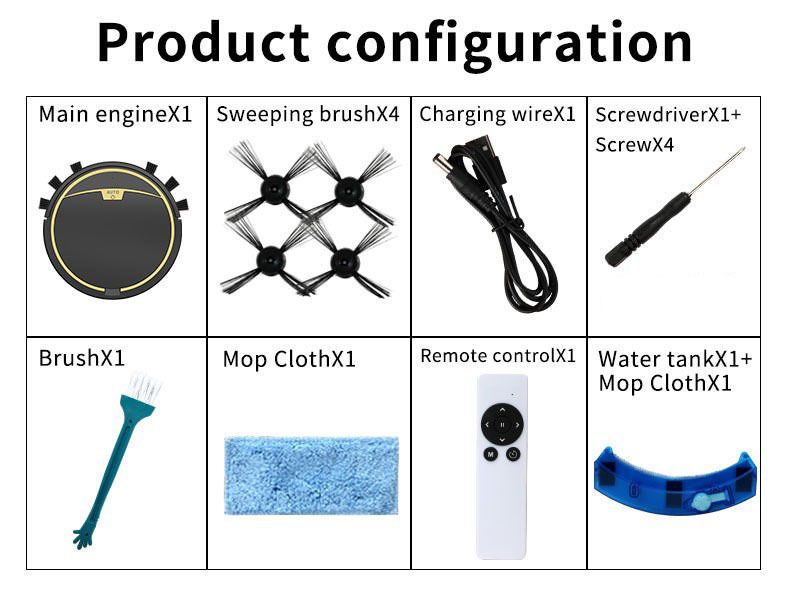 household sweeping robot intelligent suction, sweeping and mopping three in one remote control sweeping machine with water tank vacuum cleaner_voghion.com