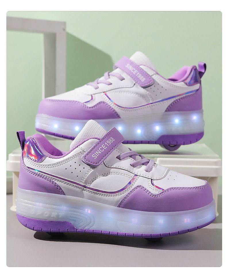 Cross-border heelys deformation shoes two-wheel dual-purpose roller skates double-row heelys roller skates manufacturer wholesale_voghion.com
