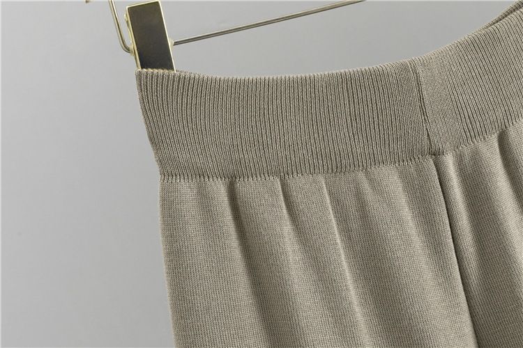 Women's Clothing autumn and winter new lazy temperament knitted suit sleeveless vest sweater cardigan pants three piece set_voghion.com