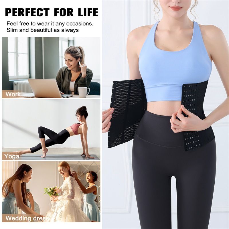 VoleFox Polyester Tummy Wrap For Women Summer Breathable Waist Trainer Slimming Belt For Fitness_voghion.com
