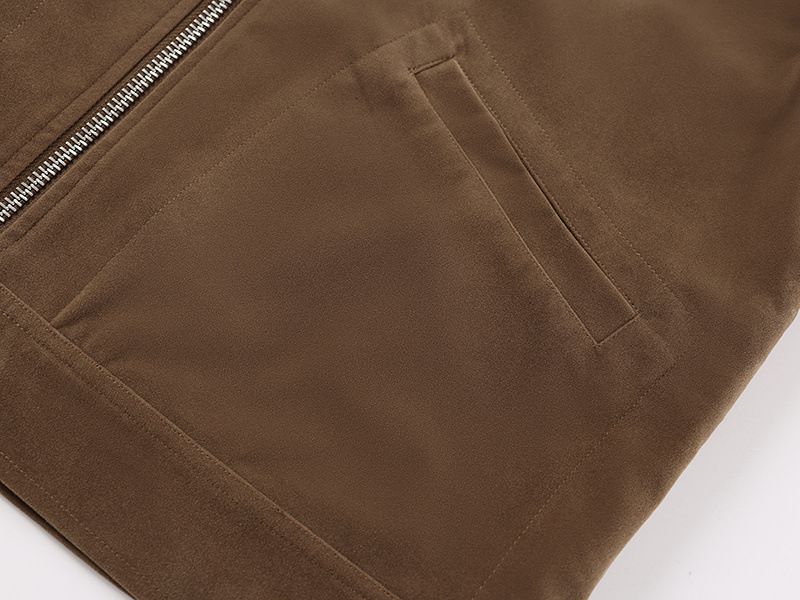 Eon Modish 25 Herbst Neue Amerikanischen Stil Wildleder Einzigartige Farbe-Block Revers Jacke Mantel_voghion.com