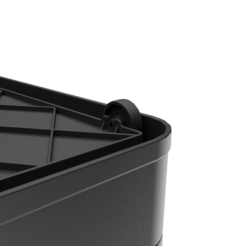 506QT 4-Pack Transparent Stackable Storage Bins With 5 Doors To Open With Wheels, Folding Plastic Craft Containers Large Closet Organizers Box For Bedrooms Living Rooms Study Kids' Toys, Black_voghion.com