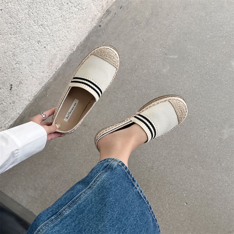 Pantofole da donna in stile francese, piccole e profumate, con suola spessa, da pescatore Lefu Muller, mezze pantofole per le vacanze estive_voghion.com