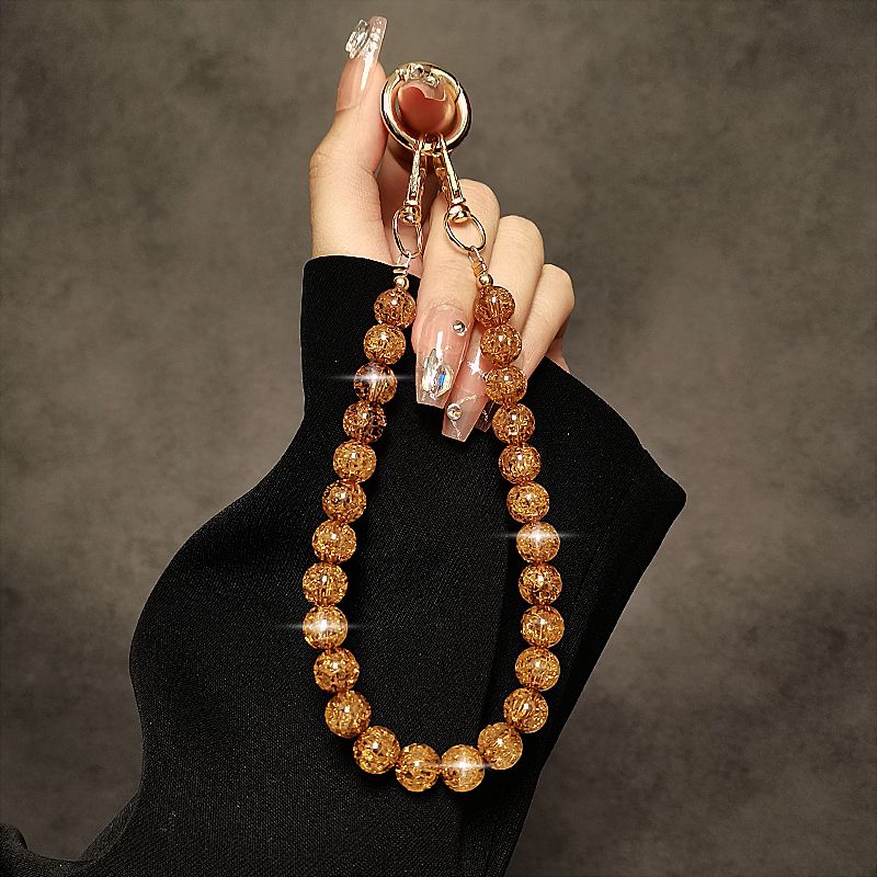 Personalized and creative handmade bead hand-held chain, wrist short hanging rope with clip, phone case, keychain, bag_voghion.com