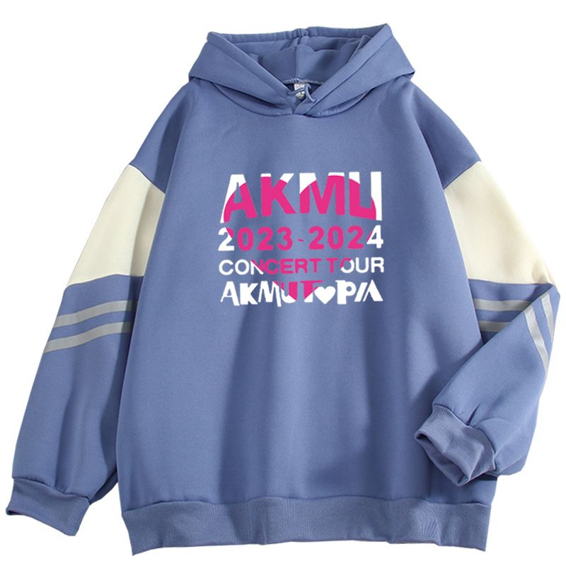 2024 Frühling und Herbst Farbblock High-End AKMLI Neues cooles Internet-Promi-Langarm-Sweatshirt_voghion.com