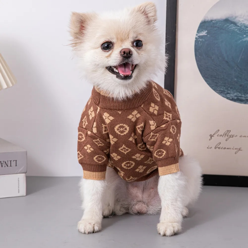 Maglione per cani alla moda per 1-10 kg, doppio strato, ispessimento, autunno e inverno, caldo, elastico, per animali domestici Bulldog francese_voghion.com