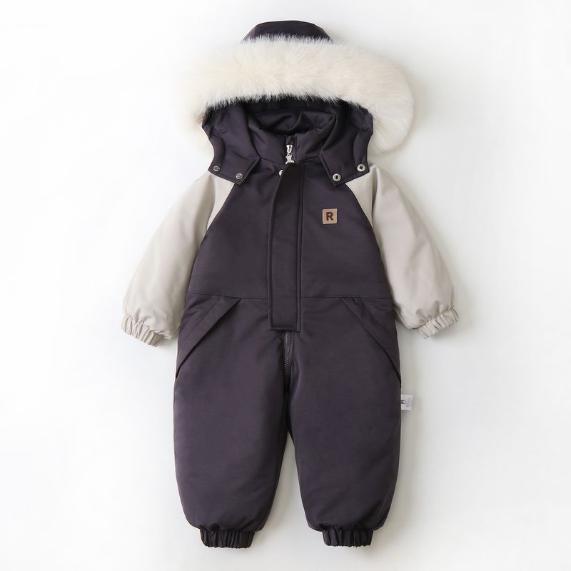 Unisex Baby Snowsuit One-Piece Winter Ski Suit For Toddlers 1-3 Years (80-120cm) - Lightweight Nylon With Hood_voghion.com