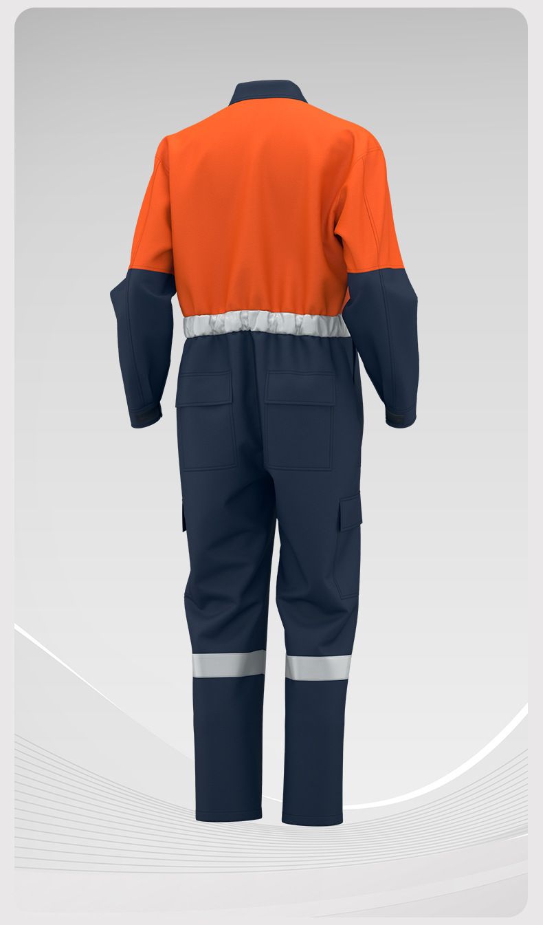 Reflektierender Arbeitsoverall für Herren – Atmungsaktiver Mechaniker-Overall aus Polyester (S-3XL) – Gut sichtbare Werft- und Baukleidung_voghion.com