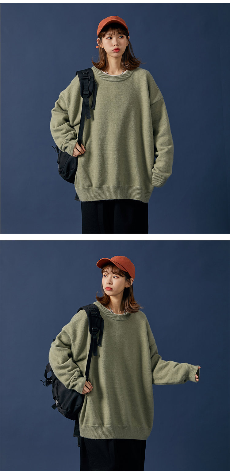 1. Nueva chaqueta de hombre de color sólido con tendencia neutra informal y suelta para parejas 7979P45 felpa P55_voghion.com