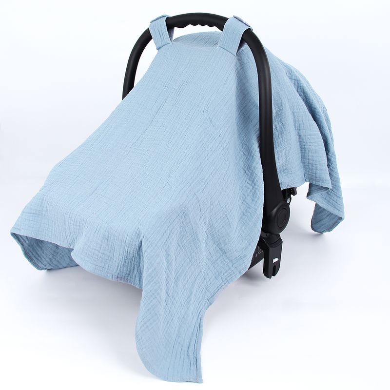 Asiento de seguridad para bebé, funda de algodón transpirable para cesta de bebé, funda de gasa para cochecito, funda ligera y transpirable para parasol, funda de asiento de seguridad_voghion.com