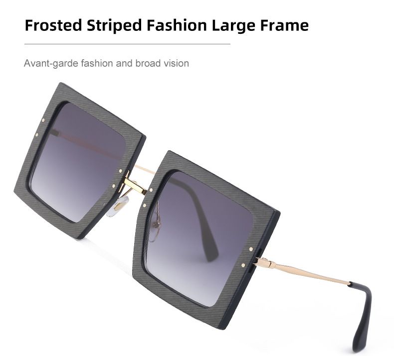 Lunettes de soleil pour hommes et femmes Lunettes de soleil à monture carrée à jambes fines Lunettes de soleil pour femmes Lunettes de soleil pour femmes_voghion.com