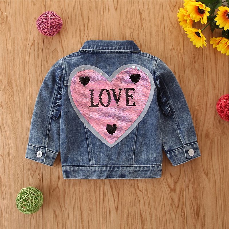 Giacca in denim per bambine - Cappotto alla moda a maniche corte per bambini e bambine (80-120 cm) - Miscela di cotone di prima qualità - Moda primavera/autunno_voghion.com