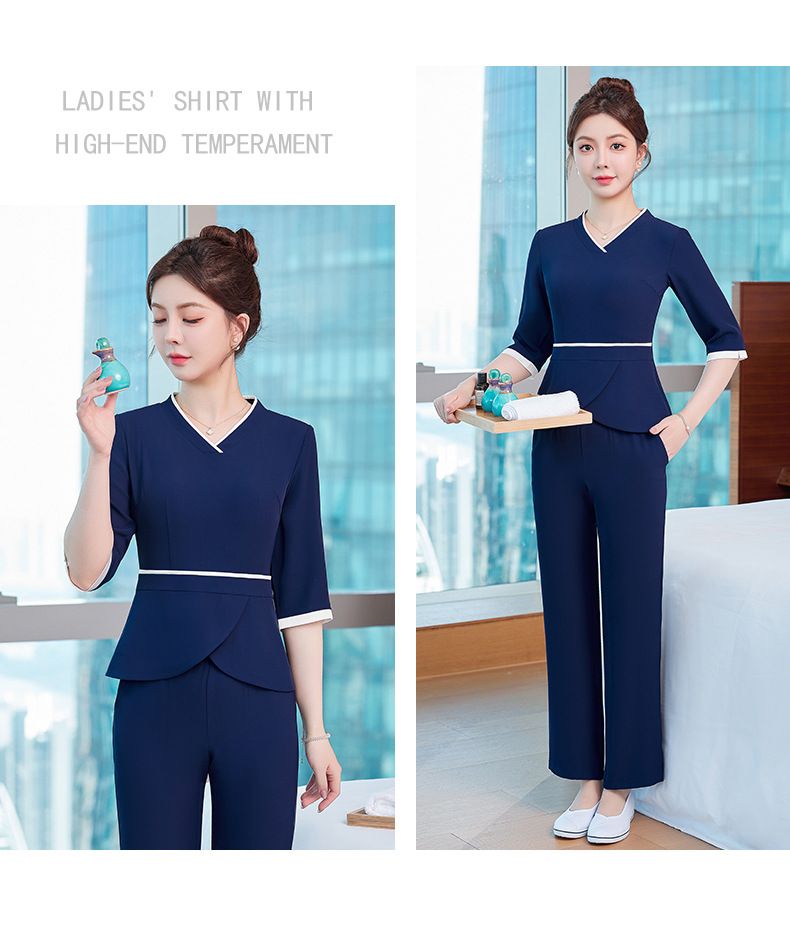 High End Beauty Salon, Female Beautician, SPA Health Center, Advanced Bath, Foot Therapy, Massage Technician Suit Set_voghion.com