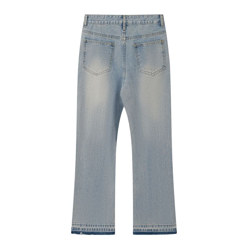Moške kavbojke American Cleanfit Blue Tassel 507 Vintage Washed Distressed Trousers_voghion.com