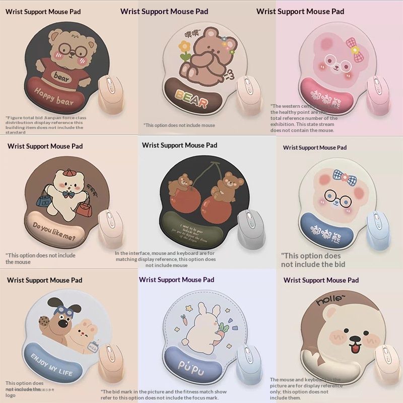 NeoGear Bärenmaus für Frauen, weiche, niedliche 3D-Silikon-Handgelenkauflage_voghion.com