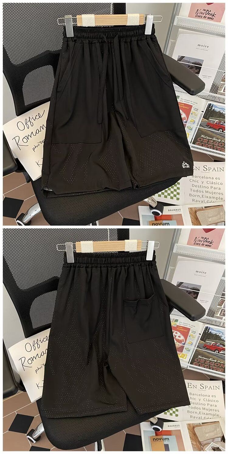 Schlichte, einfarbige, lässige Bluse für den Sommersport im Bergstil für Damen, schnelltrocknend, lockere, enge Taille, schlankmachend und weit_voghion.com
