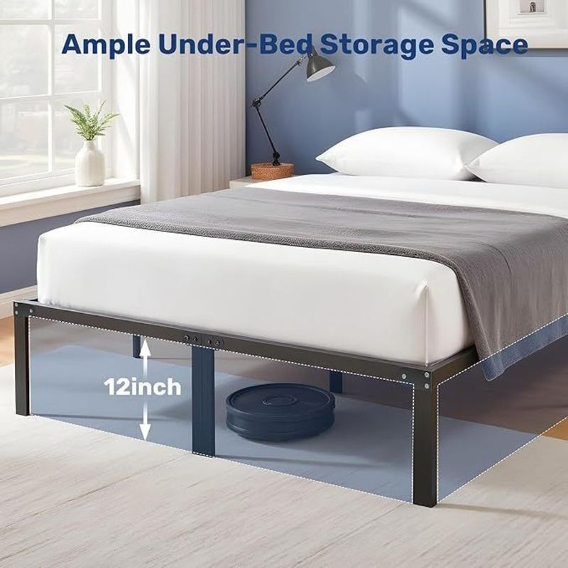 Sturdy Spring Under Heav Needed Metal 14 The Bed Frame Size Bed King Space King Frame Bed Box Storage Size No Bed Inch Platform_voghion.com