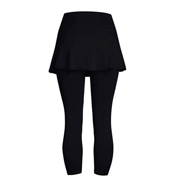 Two Piece Skirt Pants Show Slim Height Elastic Yoga Pants for Wome_voghion.com