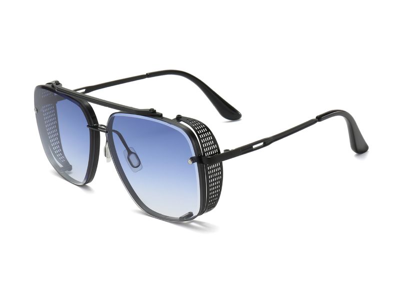 ActiveGo ActiveGo Personalized European And American New Style Double Bridge Metal Cut Edge INS Face Slimming Square Frame Trendy Unisex_voghion.com