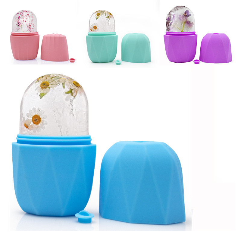Cube Silicone Ice Tray Ice Globe Ice Ball Face Massager Facial Roller Reduce Acne Shrink Pores Skin Care L_voghion.com
