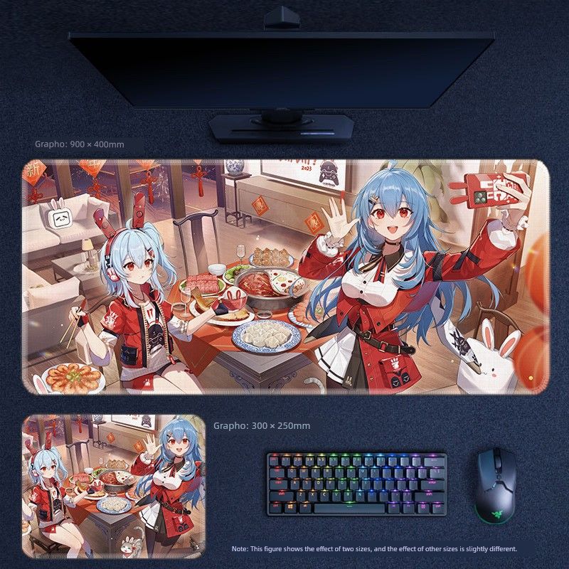 Bilibili 2233 Mouse Keyboard Two-Dimensional Boys Oversized Office Game Desk Notebook Pad_voghion.com