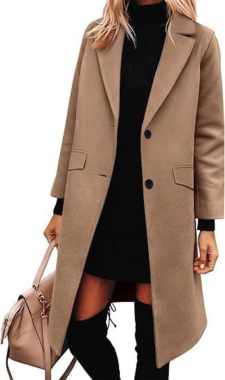 Trench doppiopetto oversize da donna – Cappotto lungo in misto lana con revers a lancia (S-XXL, 6 colori)_voghion.com